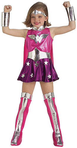 Girls Pink Wonder Woman Costume